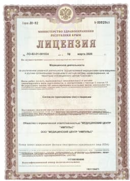 Лицензия — титульный лист бланка ЛО-82-01-001034
